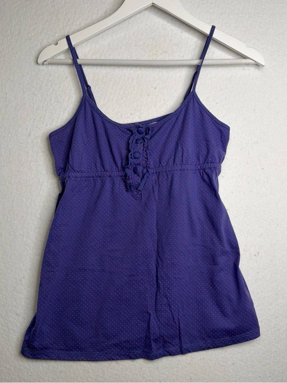 Vintage Y2K Style Polka Dot Babydoll Tank Top
